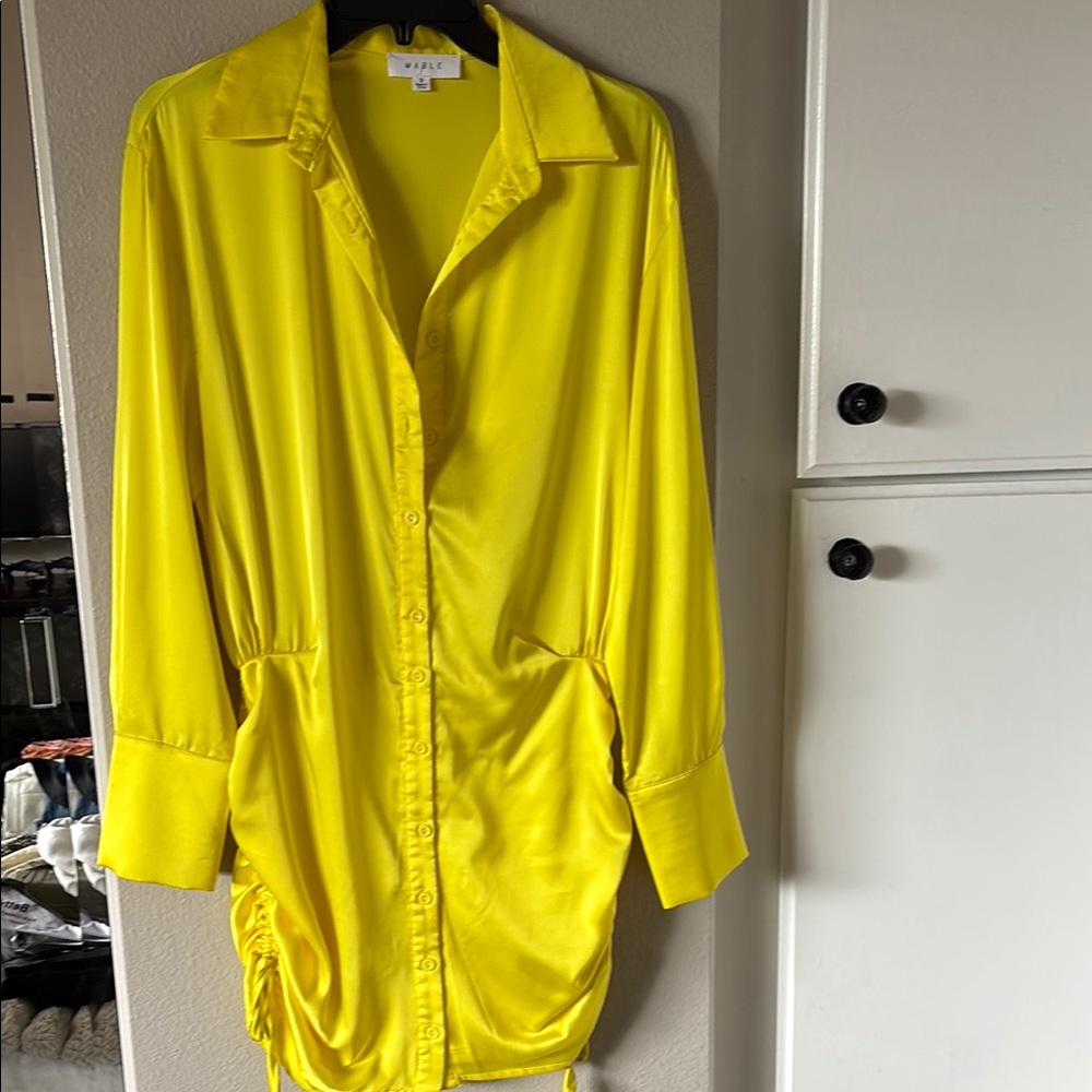 MABLE Radiant Yellow Shirt Dress